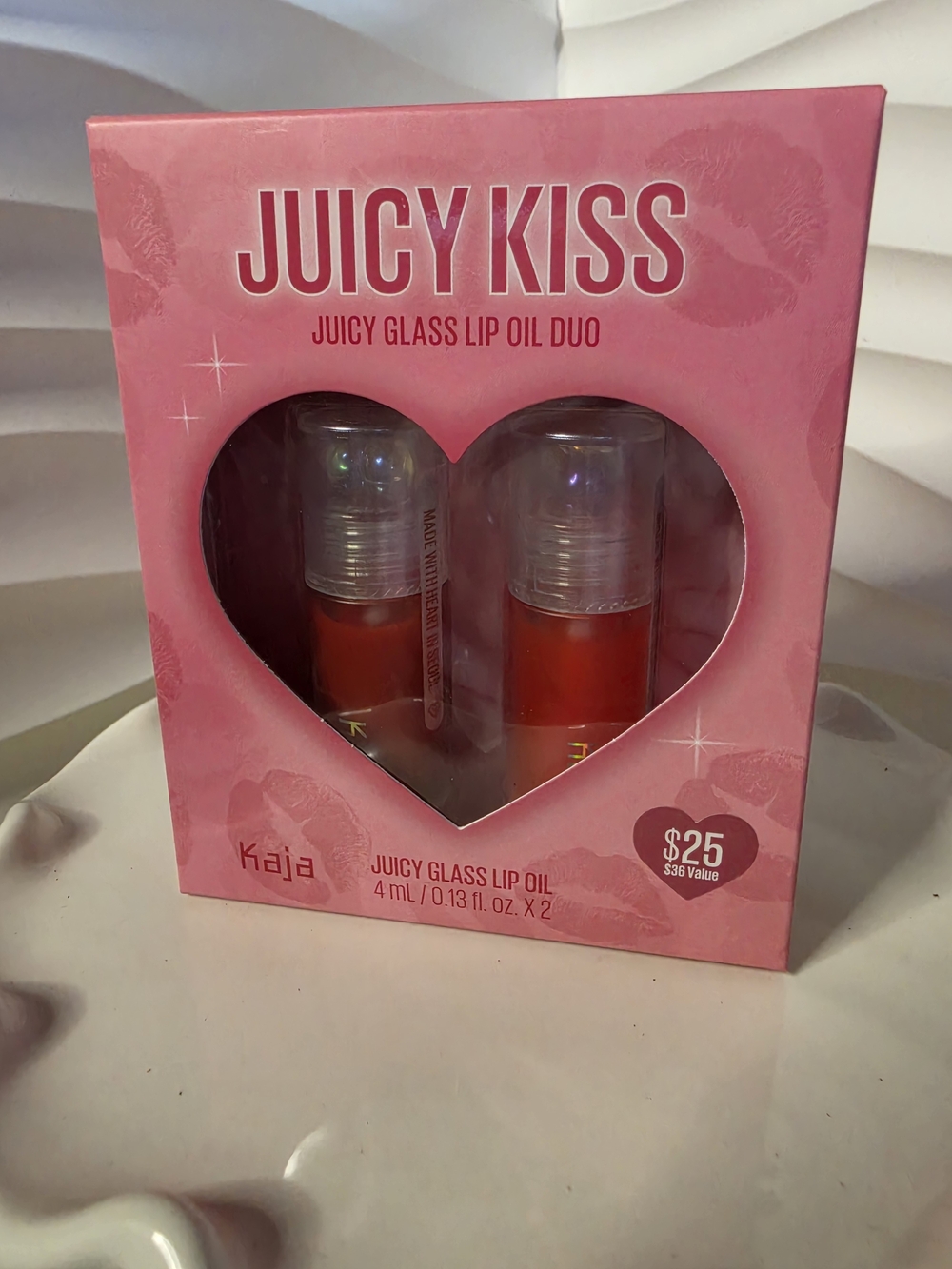 Kaja Juicy Kiss Juicy Glass Lip Oil Duo - Raspberry Refresher & Apple Cider